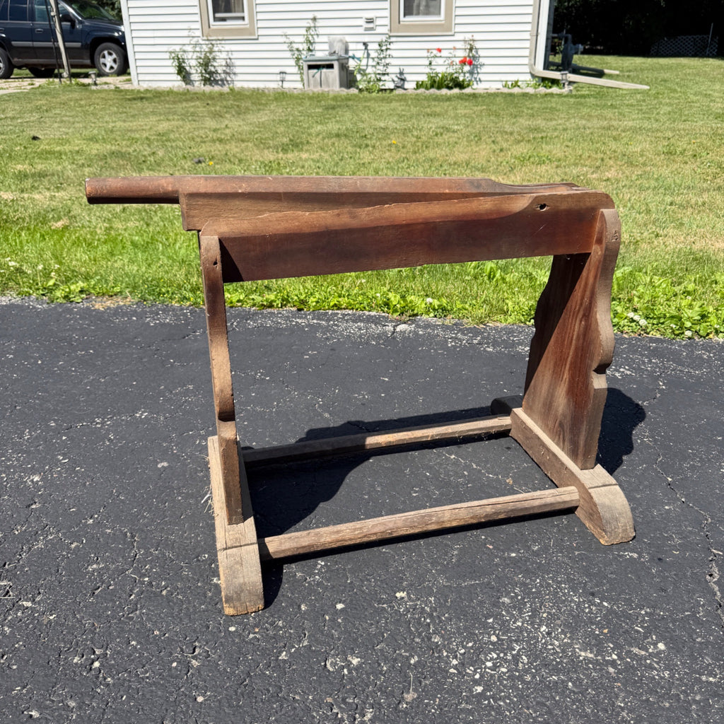 Antique Primitive Wooden Flax Break Tool Cutter Implement Farmhouse