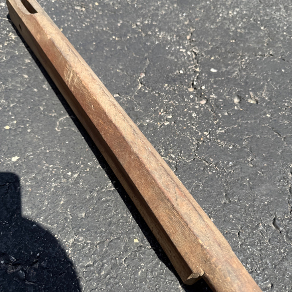 Antique Primitive Wooden Flax Break Tool Cutter Implement Farmhouse