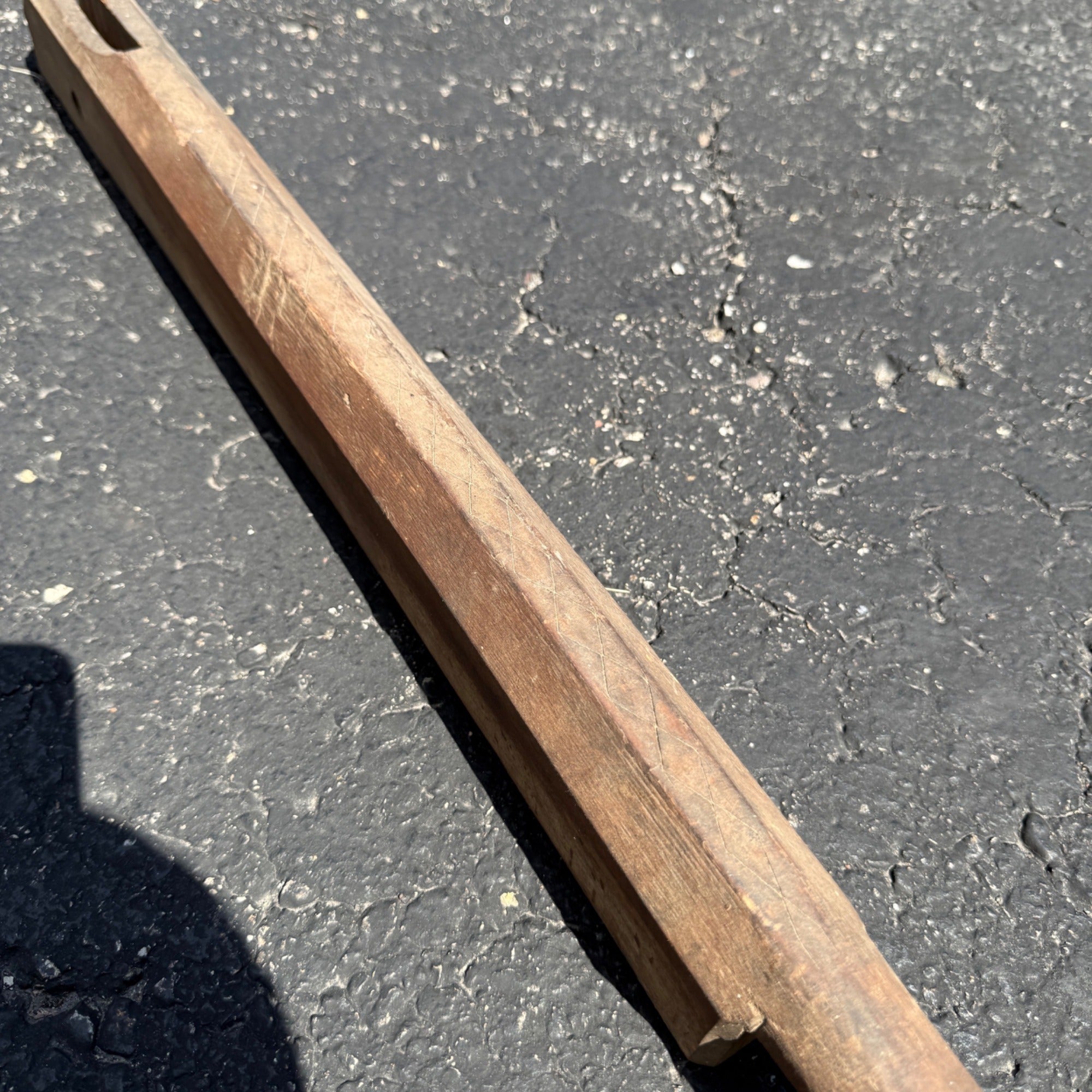 Antique Primitive Wooden Flax Break Tool Cutter Implement Farmhouse