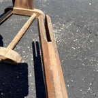 Antique Primitive Wooden Flax Break Tool Cutter Implement Farmhouse