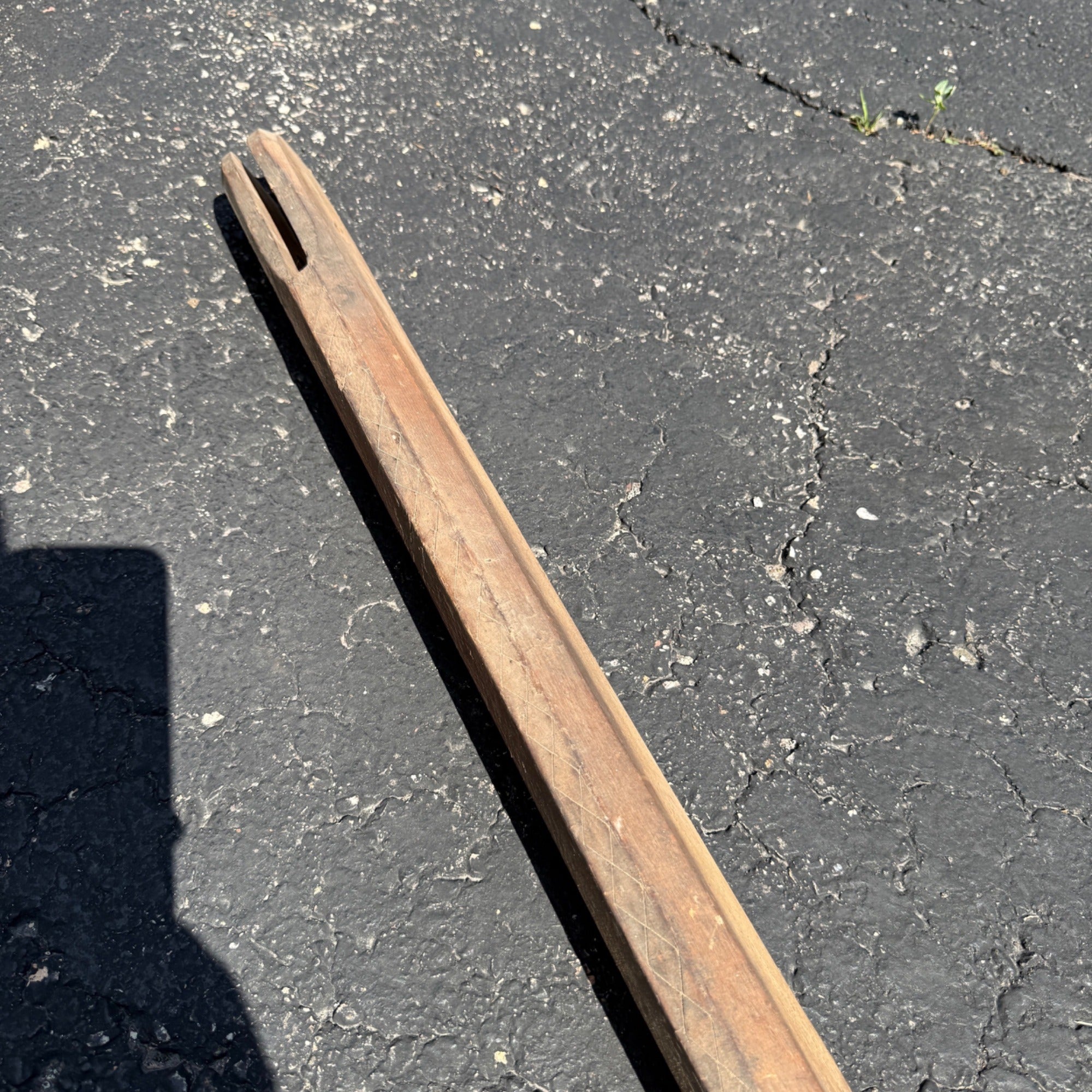 Antique Primitive Wooden Flax Break Tool Cutter Implement Farmhouse