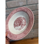 Currier & Ives Royal China Pink & White Vegetable Serving Bowl 10.25 Ironstone