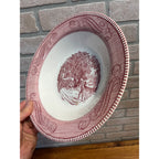 Currier & Ives Royal China Pink & White Vegetable Serving Bowl 10.25 Ironstone