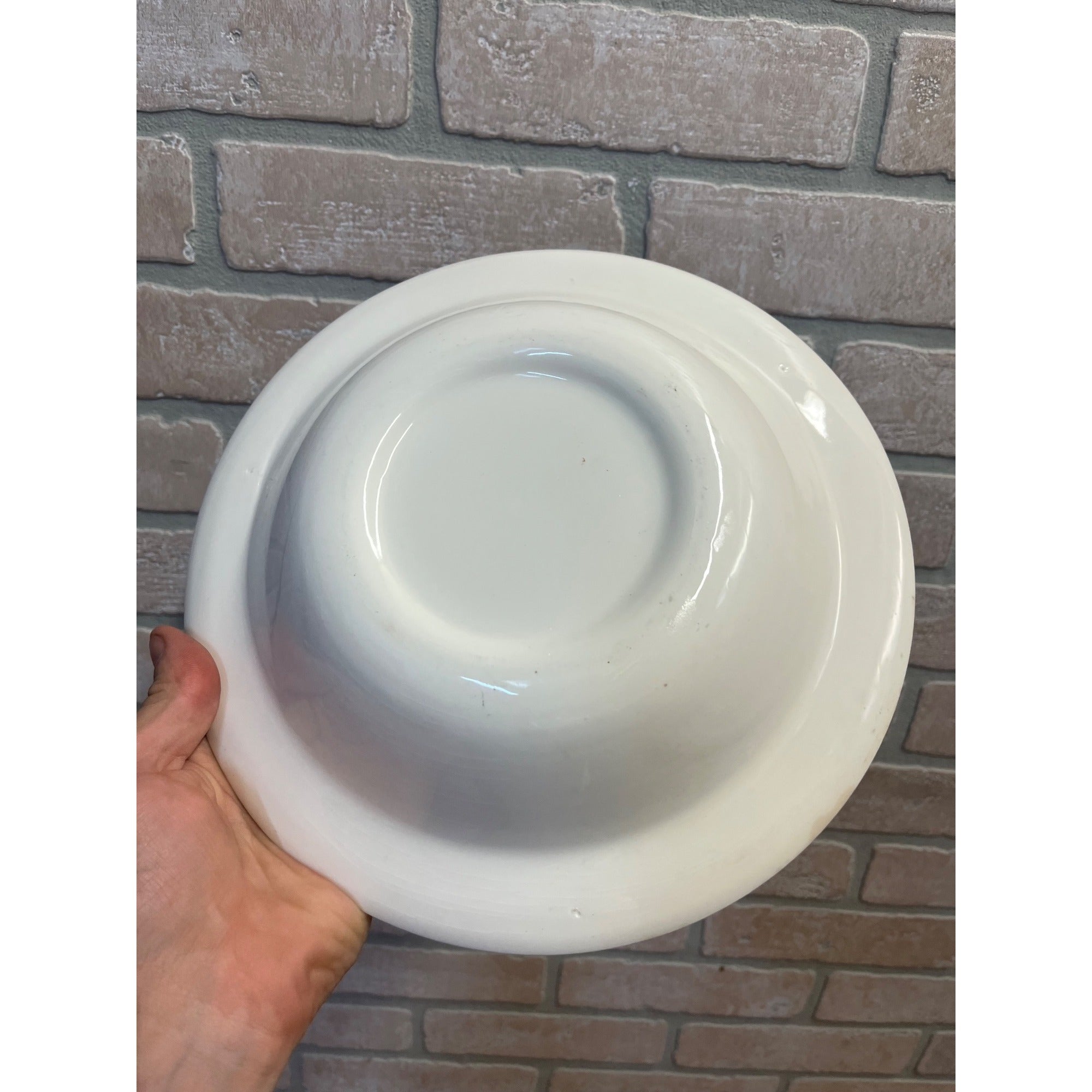 Currier & Ives Royal China Pink & White Vegetable Serving Bowl 10.25 Ironstone