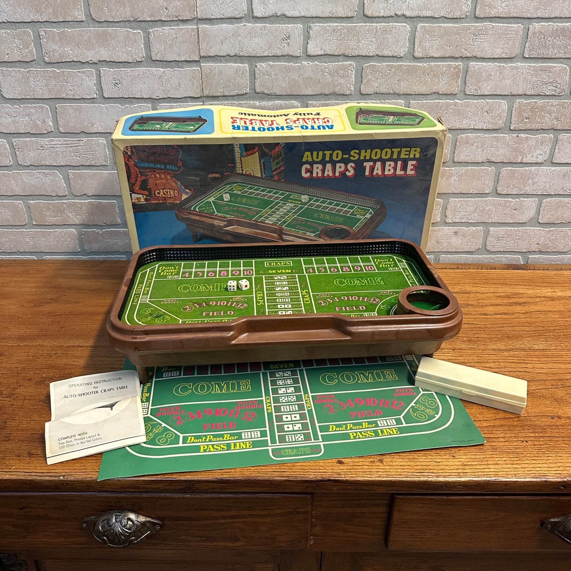 Vintage Waco Auto-Shooter Craps Table Automatic Dice Roller - Works Great