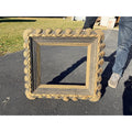Beautiful Early Victorian Tramp Art Frame Gold Black Folk Art