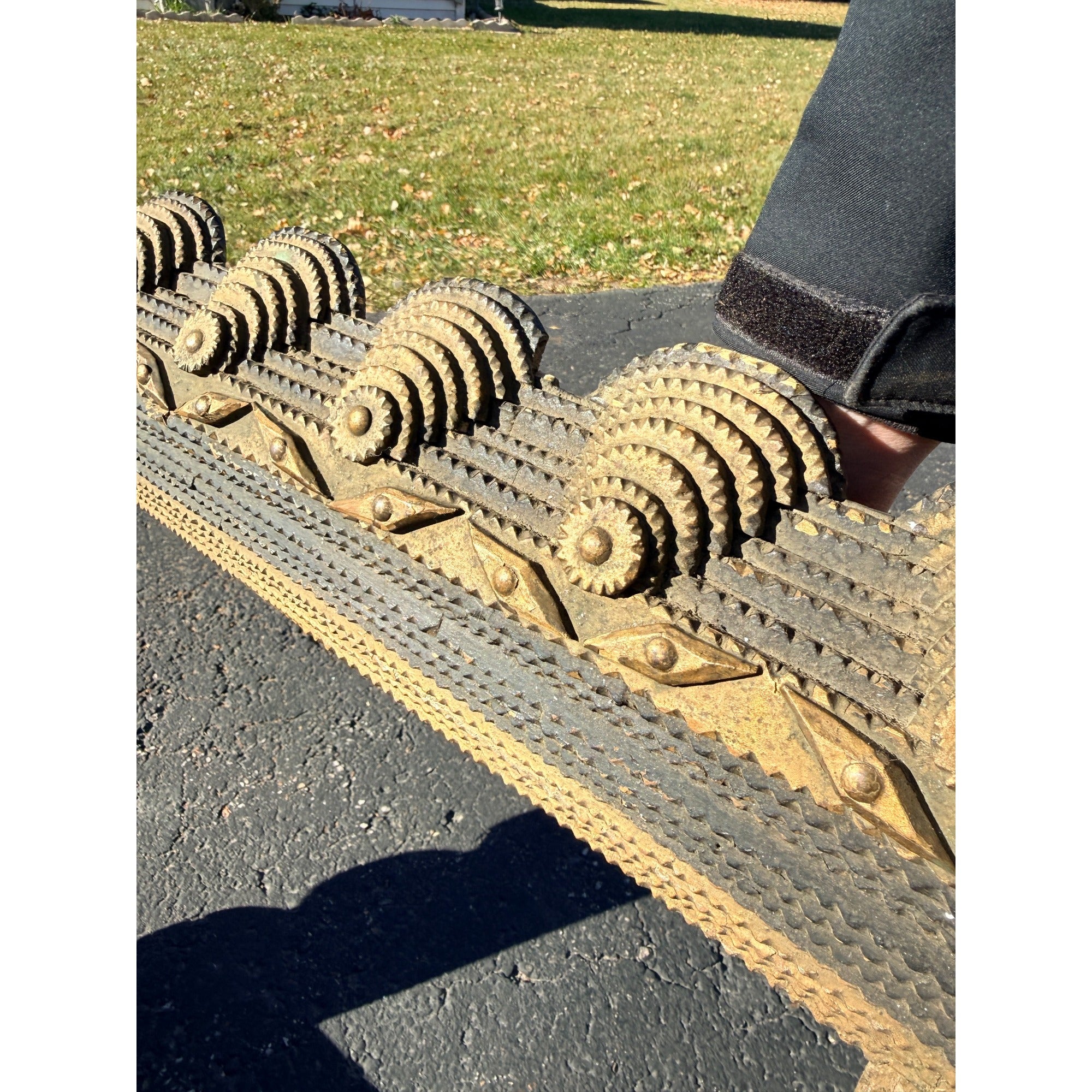 Beautiful Early Victorian Tramp Art Frame Gold Black Folk Art