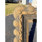 Beautiful Early Victorian Tramp Art Frame Gold Black Folk Art