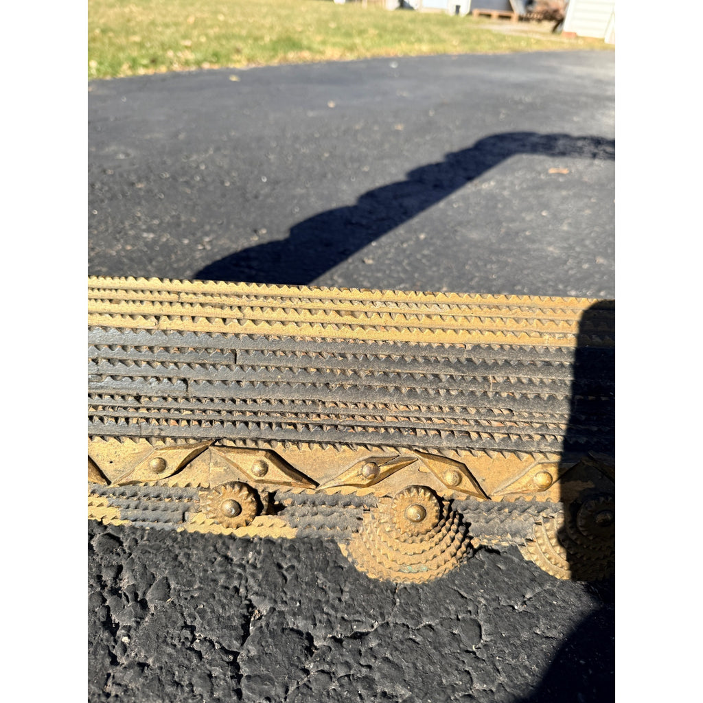 Beautiful Early Victorian Tramp Art Frame Gold Black Folk Art