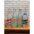 (4) Ozaukee Springs Bottling Co Port Washington Wis Wisconsin Soda Bottle