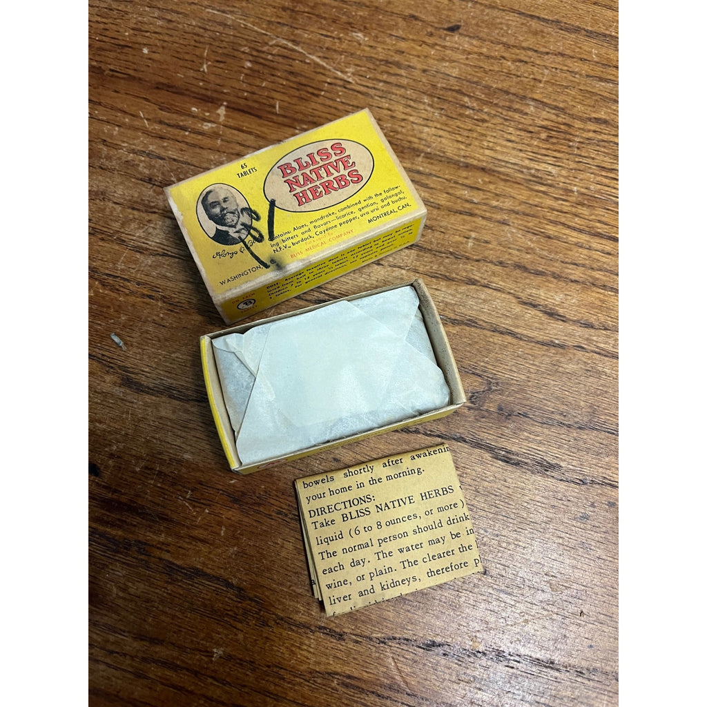 Antique Bliss Native Herbs Blood Laxative and Stomathic Remedy (New Old Stock)