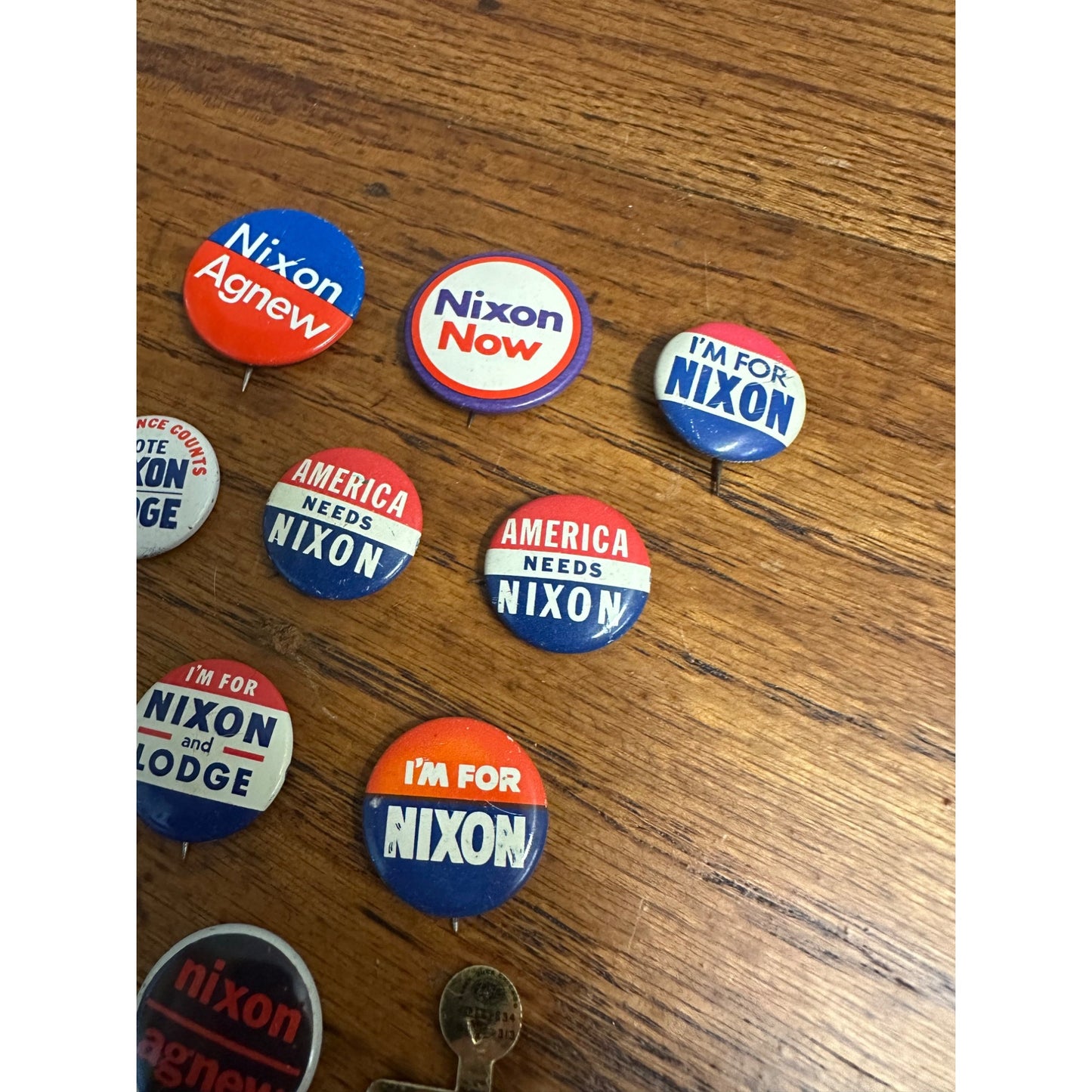 Vintage Richard Nixon Presidential Campaign Buttons Pins Lot (12) 1960 1968