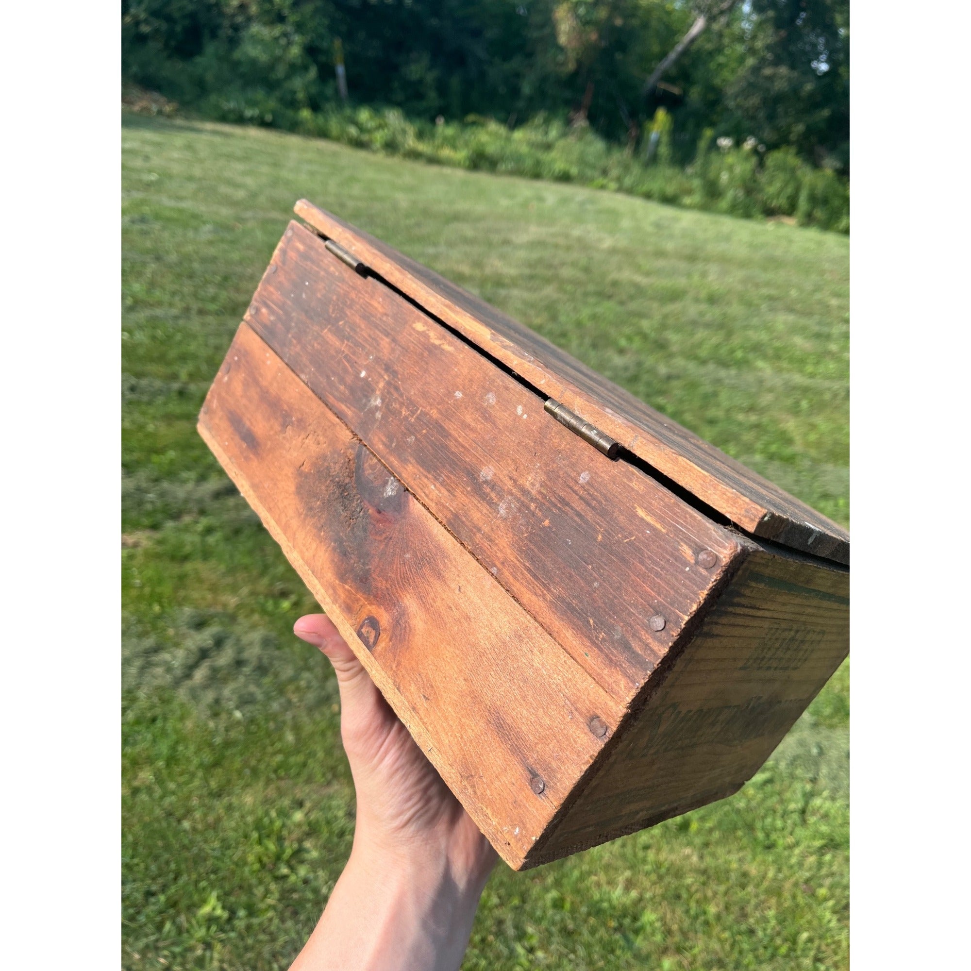 Vintage 1900s Boned Smoked Herring Fish Advertising Shipping Crate 10lbs Cabin Decor