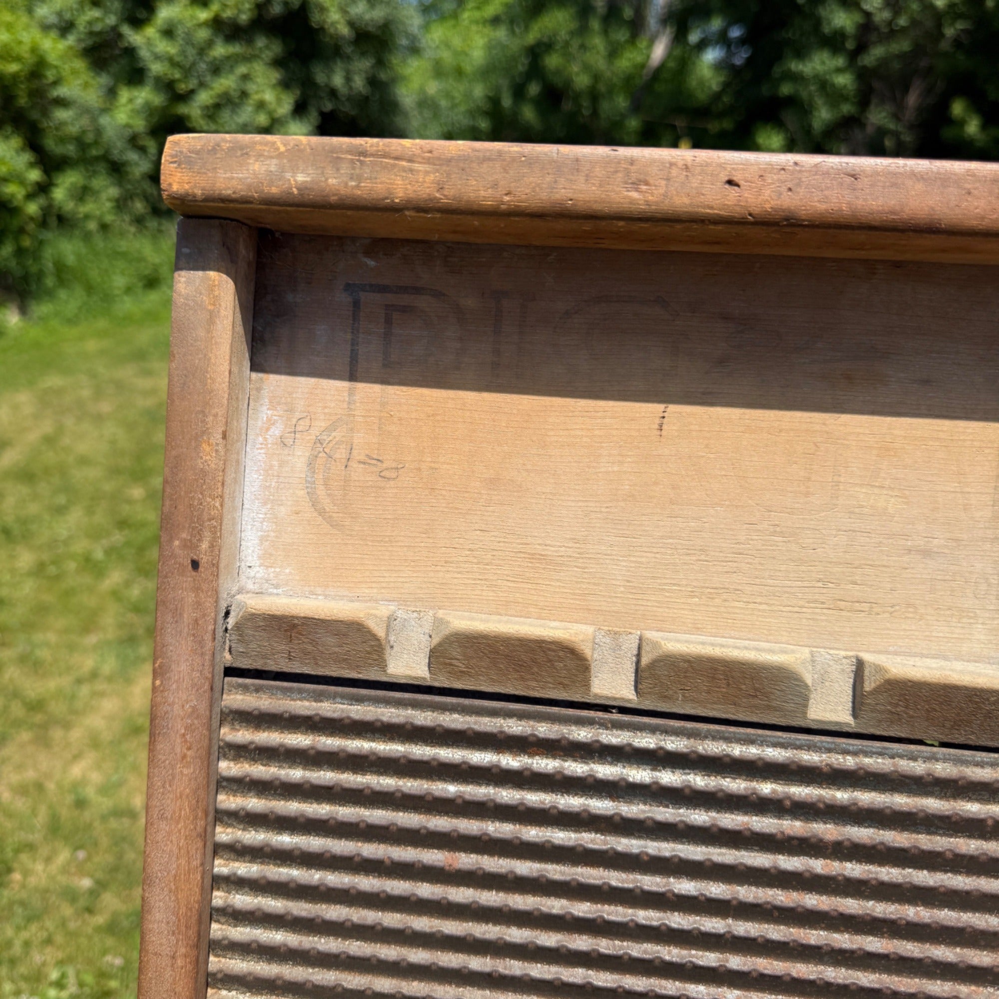 Antique Primitive Wooden National Washboard Laundry Room Decor No 829