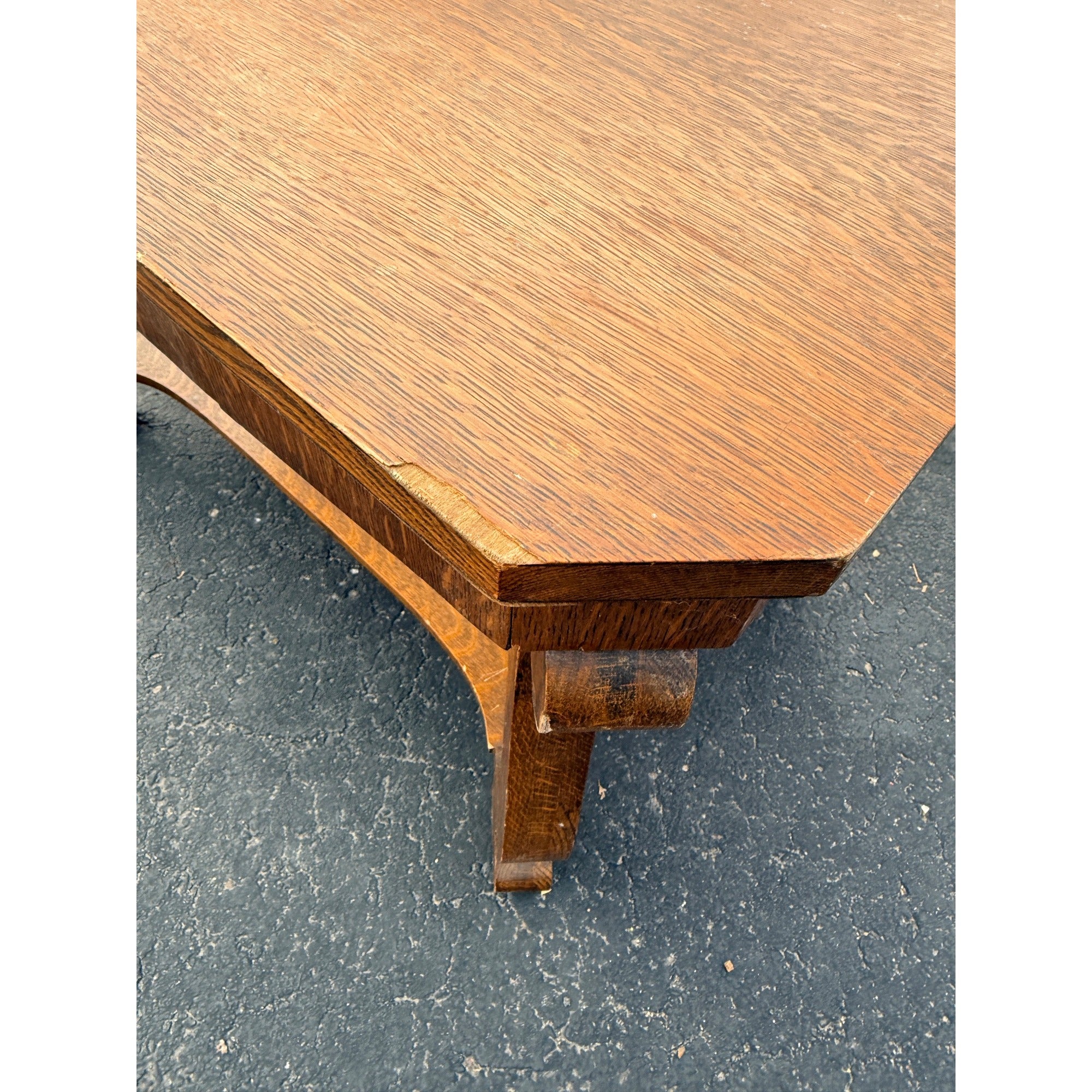 Vintage Oak Library Table w/ Single Drawer