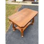 Vintage Oak Library Table w/ Single Drawer