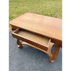 Vintage Oak Library Table w/ Single Drawer