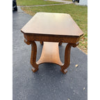 Vintage Oak Library Table w/ Single Drawer