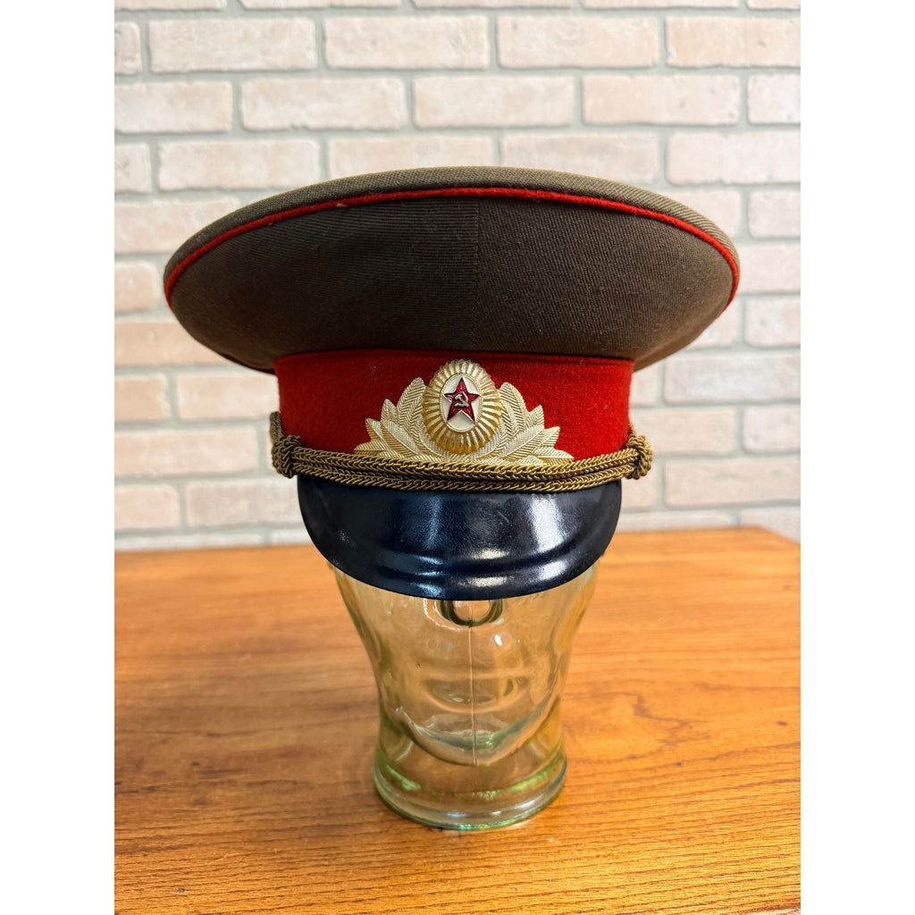 Original USSR Soviet Russian Army Officer Parade Uniform Hat Military Cap 56