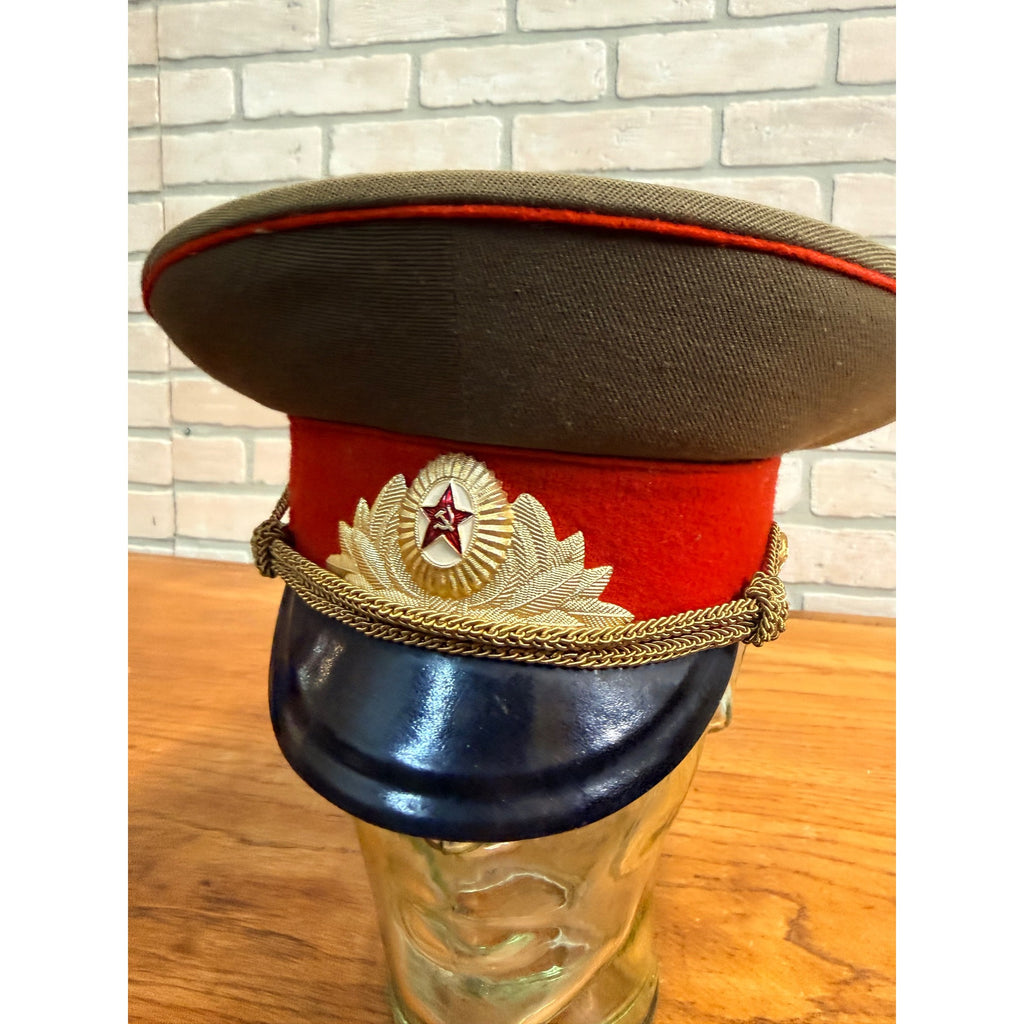 Original USSR Soviet Russian Army Officer Parade Uniform Hat Military Cap 56
