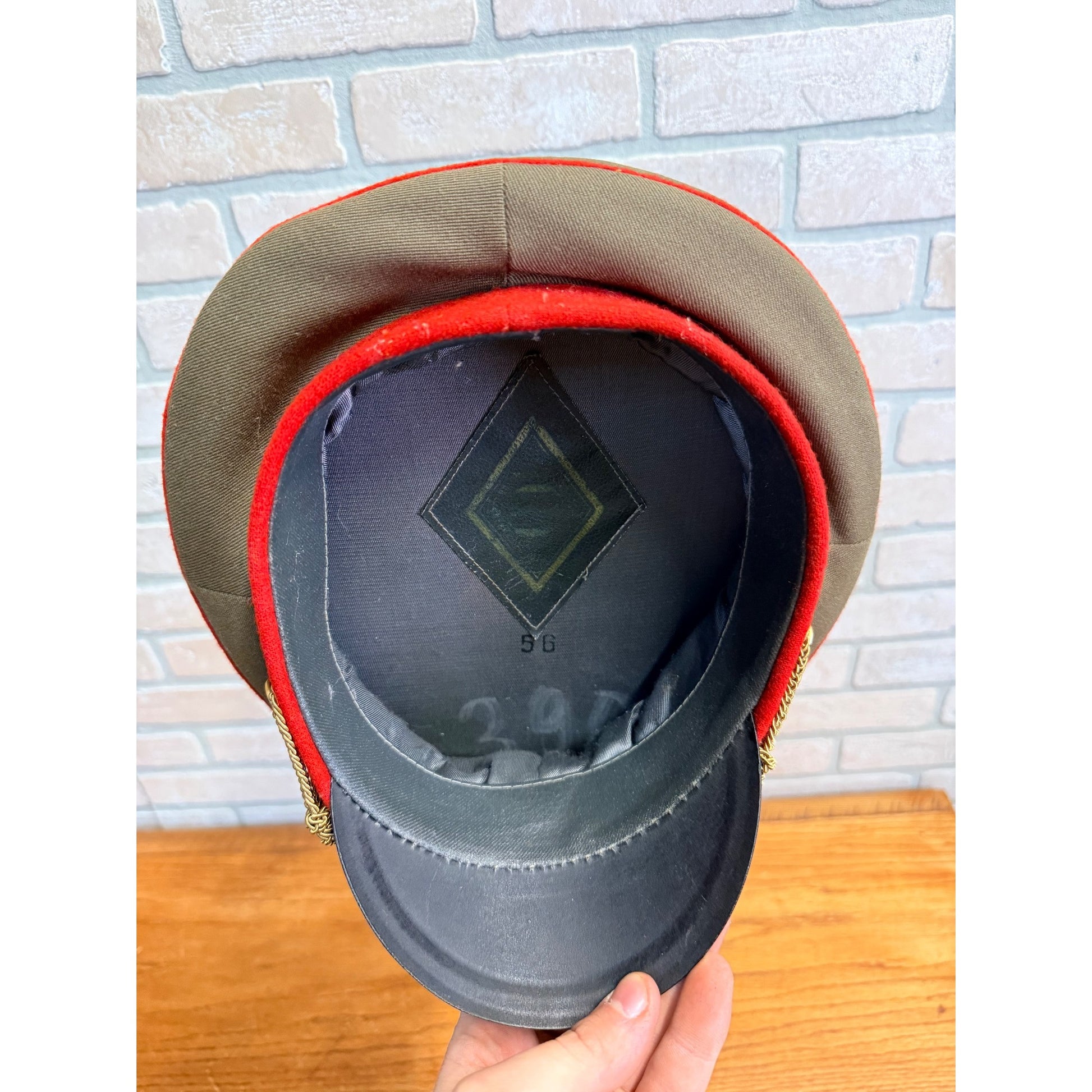 Original USSR Soviet Russian Army Officer Parade Uniform Hat Military Cap 56