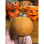 Antique German Halloween Composition Jack O' Lantern Apple Candy Container JOL