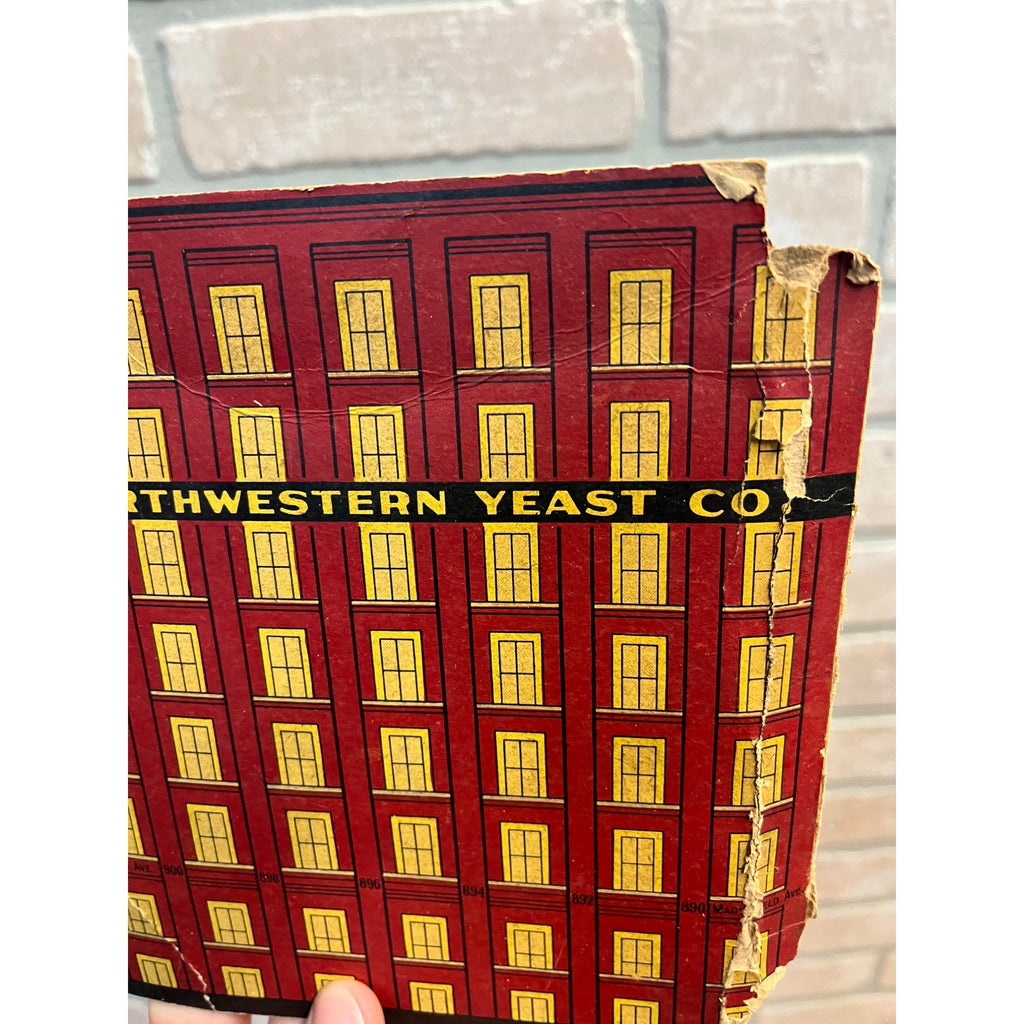 Original Northwestern Yeast Co. Box Lid Litho Chicago Illinois
