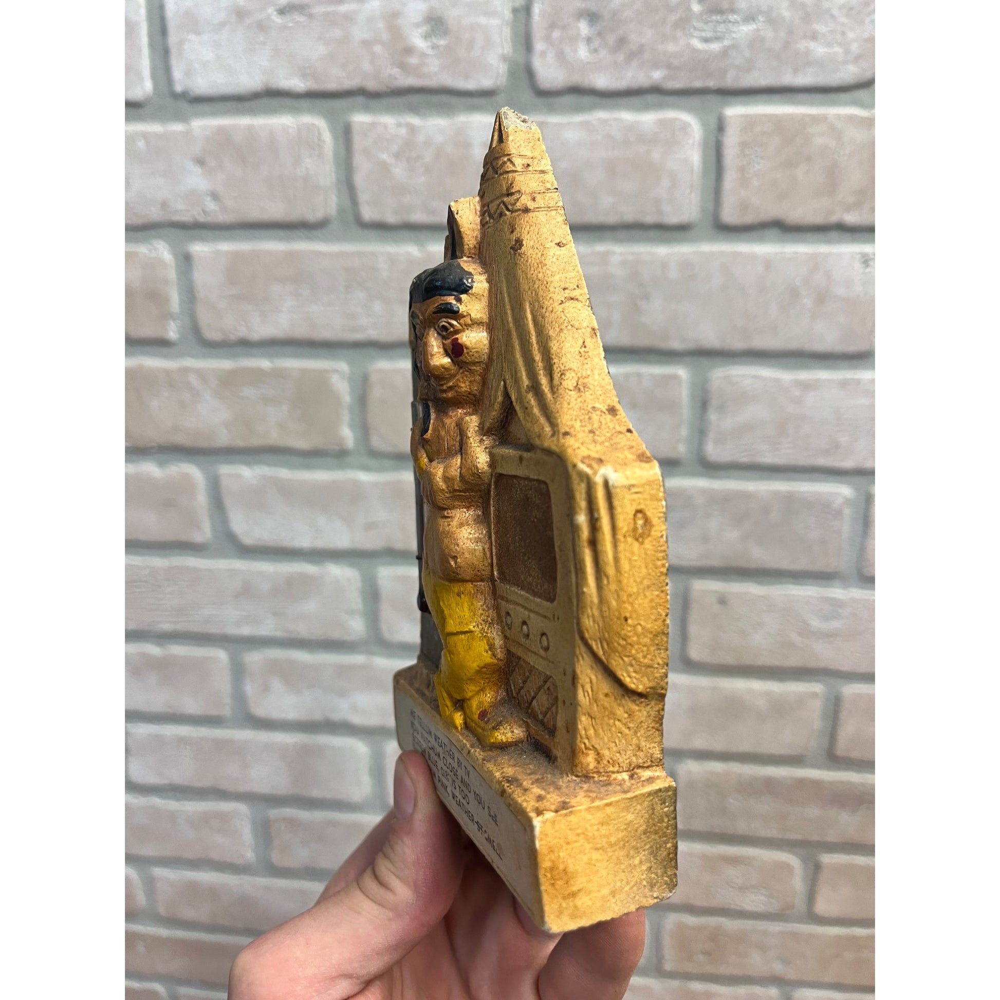 Vintage 1950s Native American Indian Souvenir Thermometer