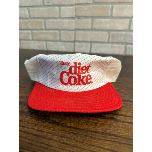 Vintage 1980s Retro Taste Diet Coke Snapback Hat Red White