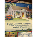 1920s Advertising Calendar Poster Fuller Goodman Farm Barn Dairy Scene