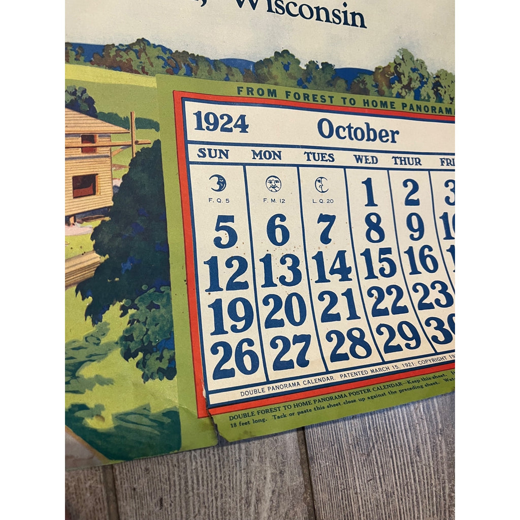 1920s Advertising Calendar Poster Fuller Goodman Farm Barn Dairy Scene