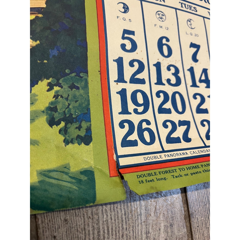 1920s Advertising Calendar Poster Fuller Goodman Farm Barn Dairy Scene
