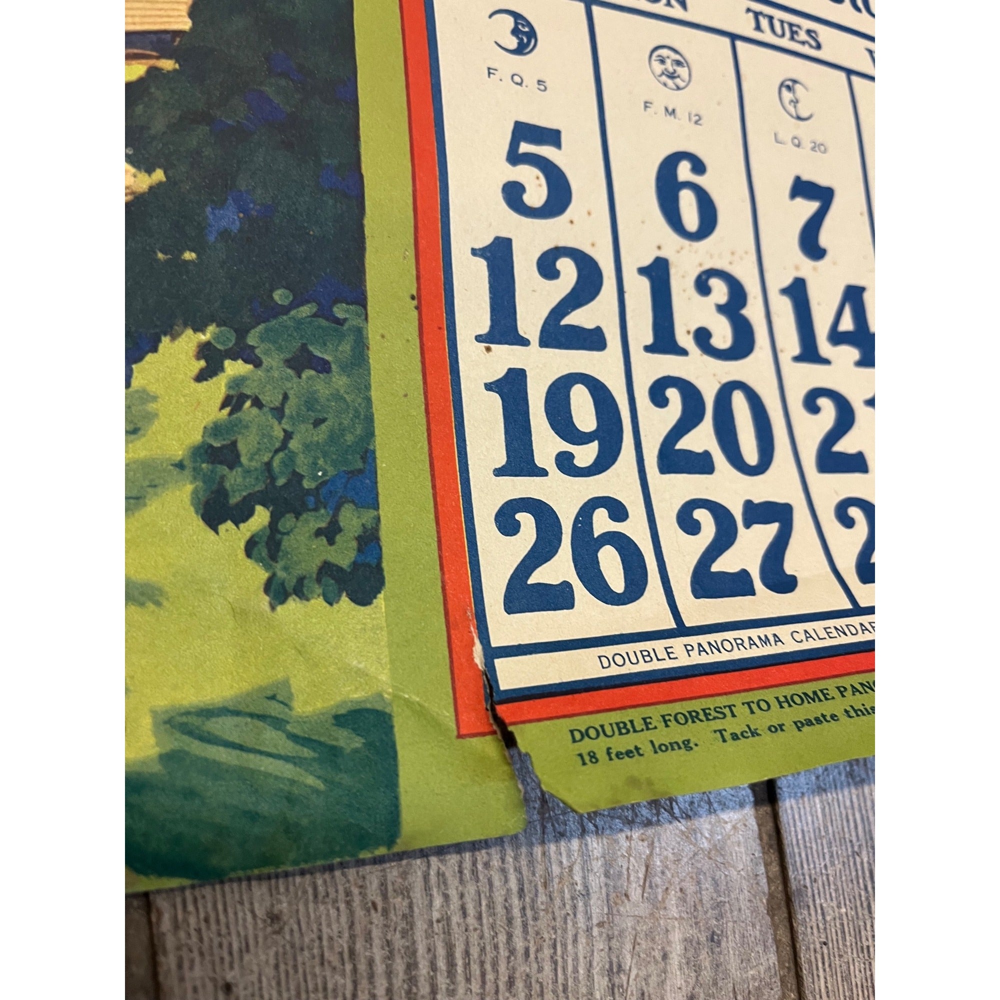 1920s Advertising Calendar Poster Fuller Goodman Farm Barn Dairy Scene