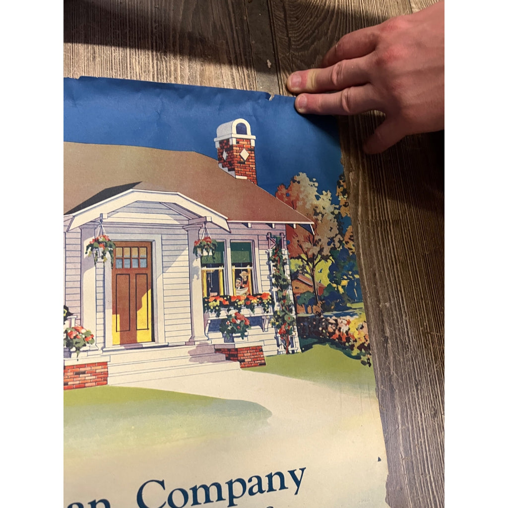 1920s Advertising Calendar Poster Fuller Goodman Farm Barn Dairy Scene