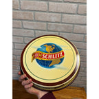 Vintage Schlitz Beer Round Serving Tray "Thank You" Milwaukee Metal 13"