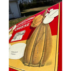 RARE Vintage Early 1900s Charles Cuomo Cheese New York TOC Advertising Sign
