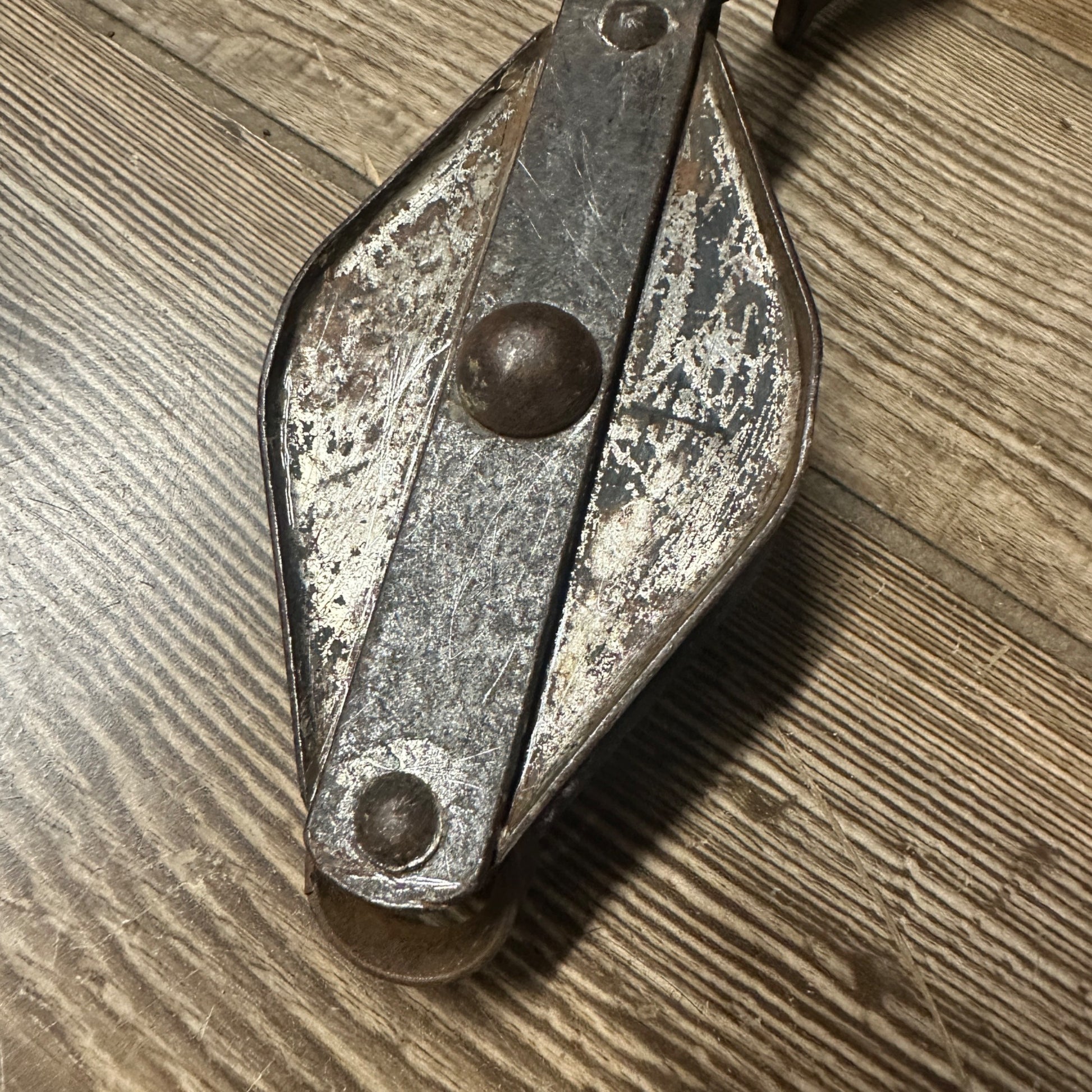 Vintage Steel 8" Block Pulley Industrial Rustic Steampunk Decor