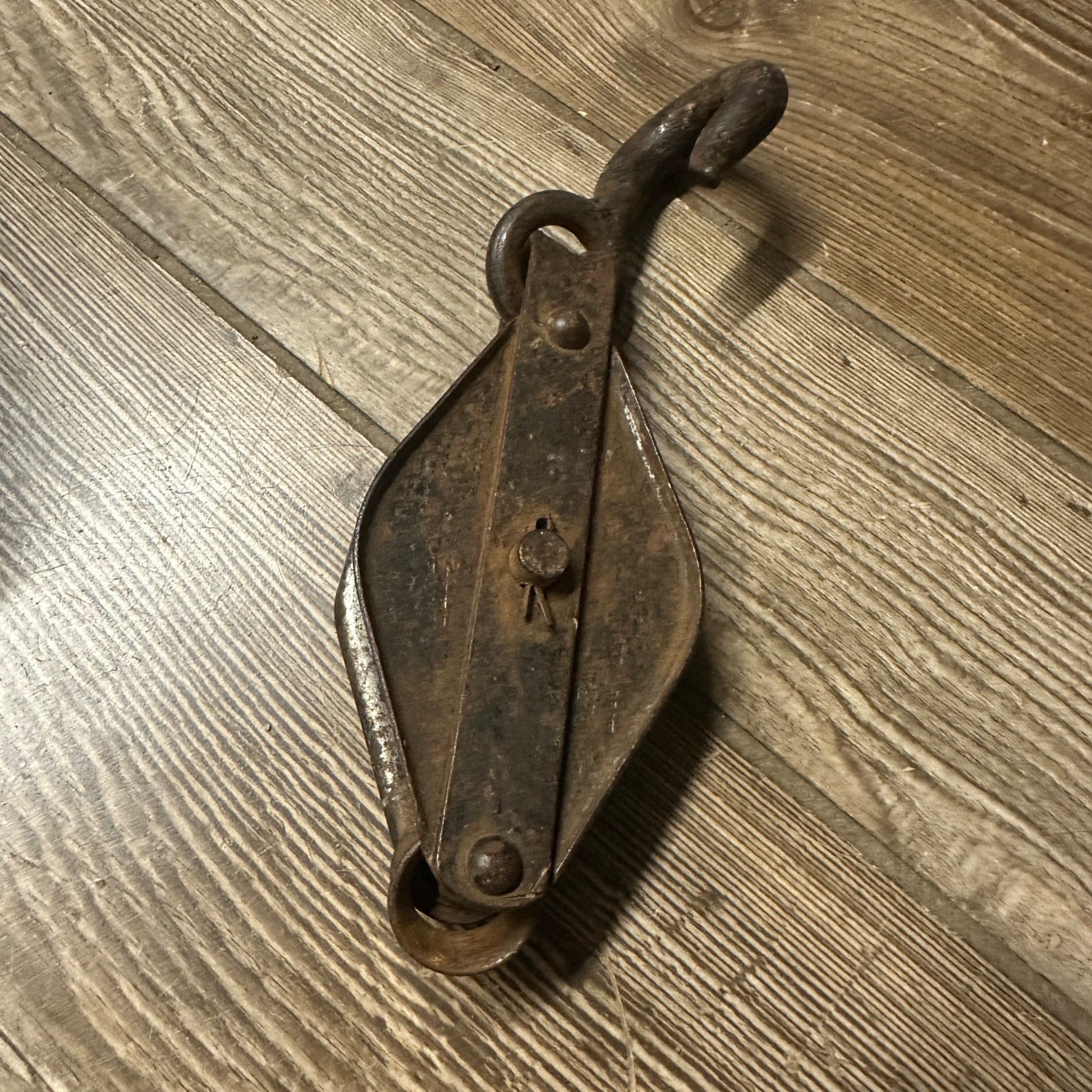 Vintage Steel 8" Block Pulley Industrial Rustic Steampunk Decor