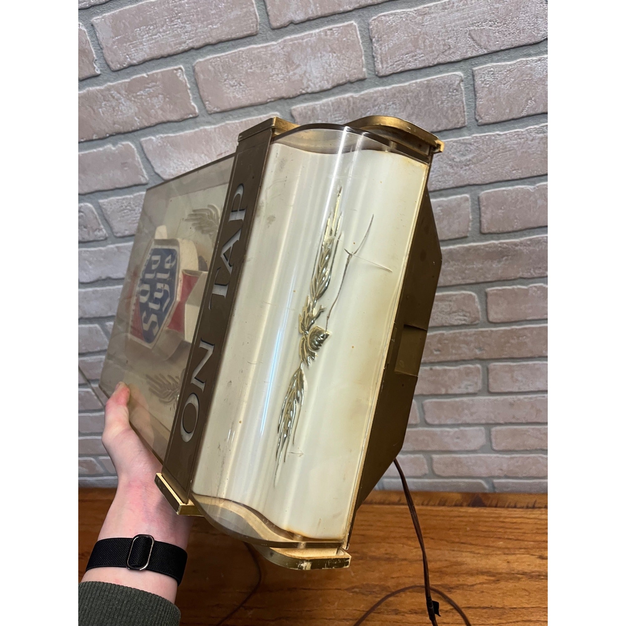 Vintage 1984 Heilman's Old Style Beer Lighted Bar Sign Wisconsin ON TAP - As-Is