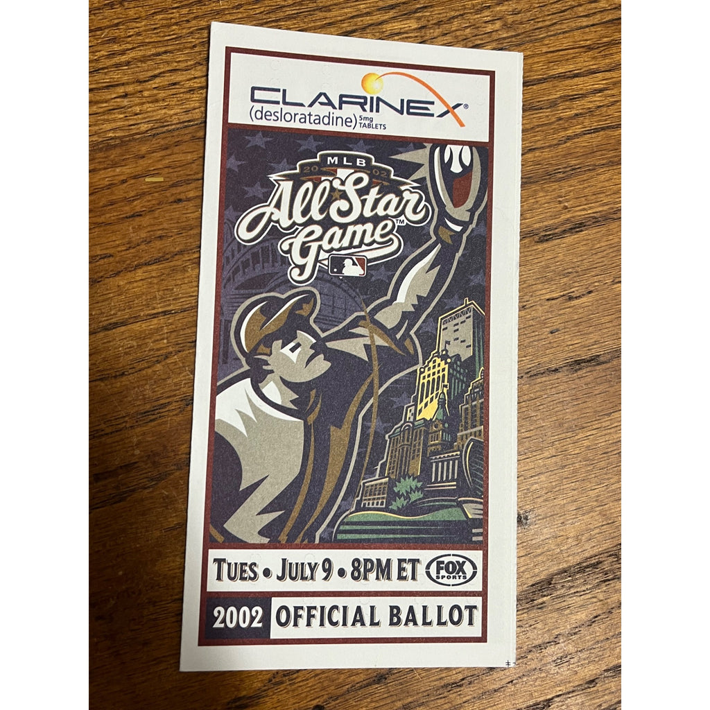 Vintage 2002 Official MLB All-Star Voting Ballot Unused - Milwaukee Brewers