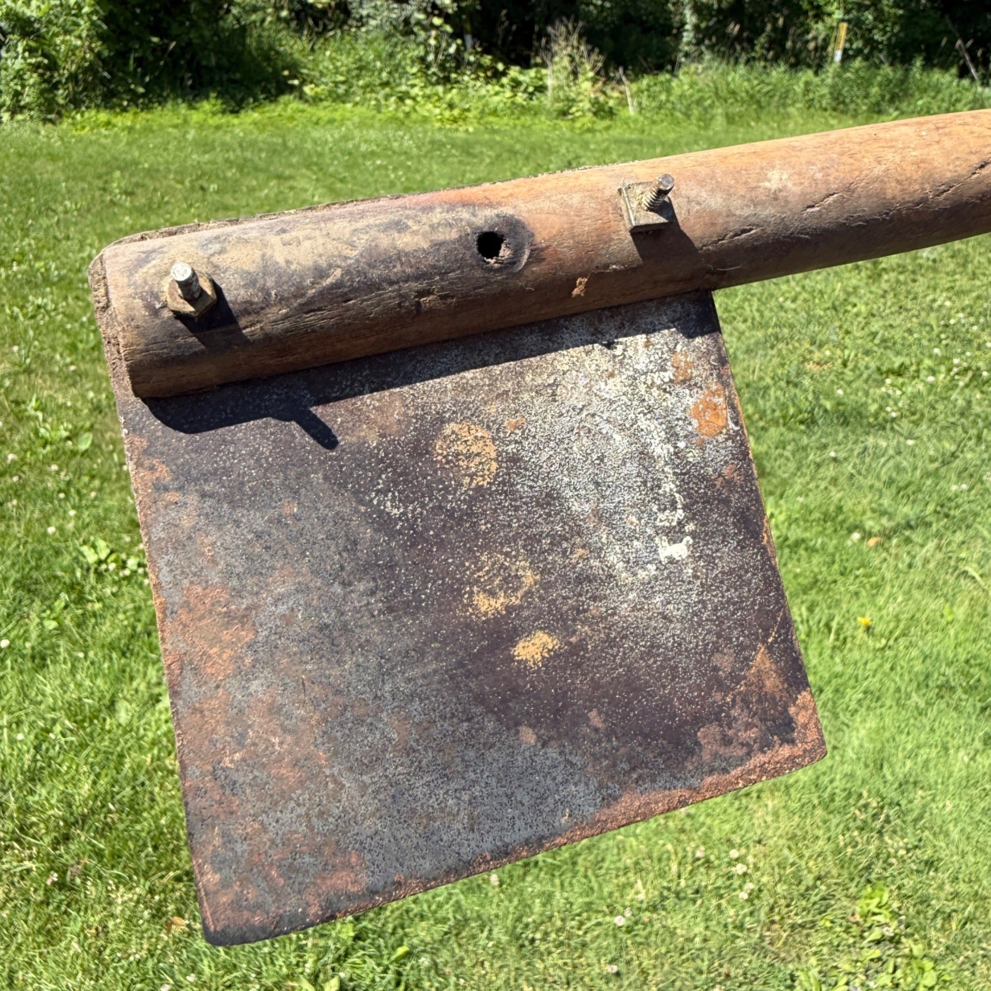 Vintage Rustic Hand-Forged Iron Wood Harvesting Tool Cleaver Logging Tool 1800s