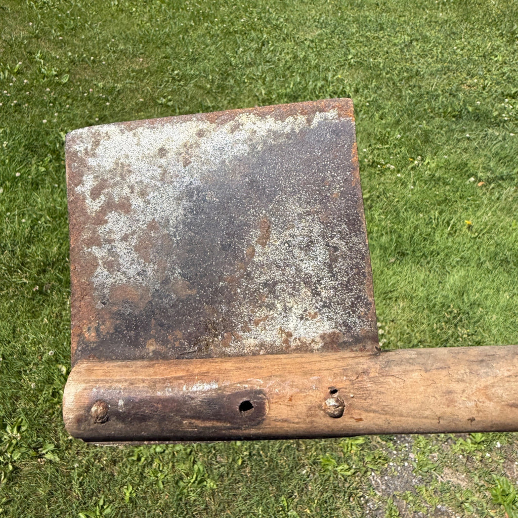 Vintage Rustic Hand-Forged Iron Wood Harvesting Tool Cleaver Logging Tool 1800s