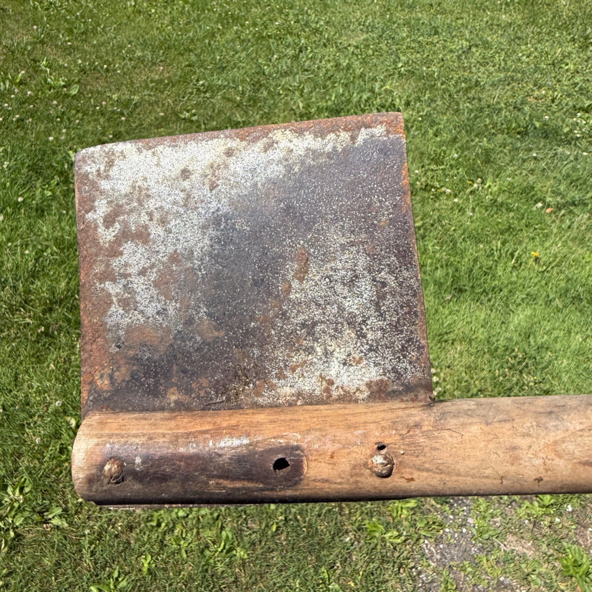 Vintage Rustic Hand-Forged Iron Wood Harvesting Tool Cleaver Logging Tool 1800s