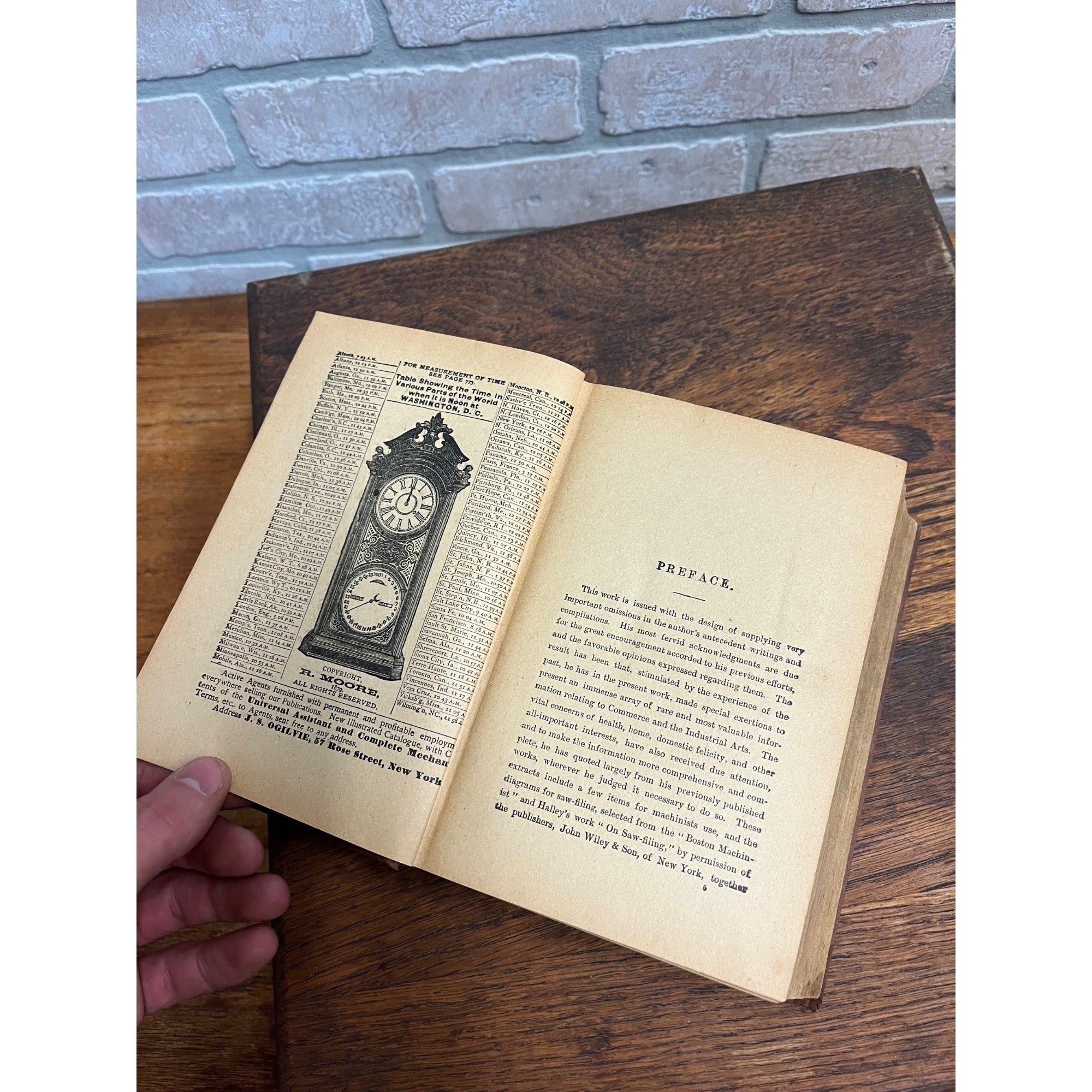 The Universal Assistant or 1,000,000 Industrical Facts Hardcover Book Antique