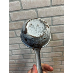 Antique Primitive Grey Spatter/Swirl Graniteware Ladle/ Farmhouse Decor, Gray