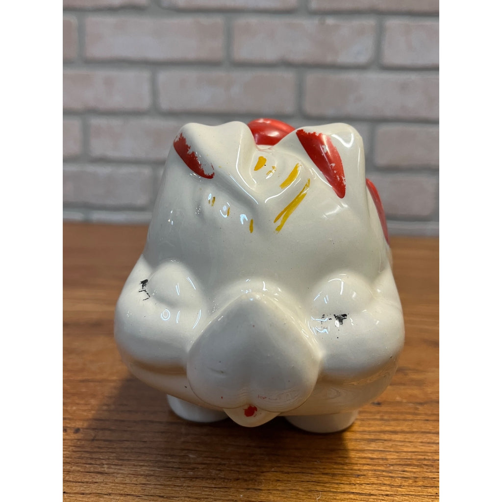 Vintage Shawnee Painted Ceramic Piggy Bank Mid-Century MCM Polka Dots
