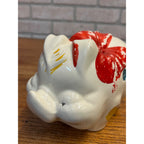 Vintage Shawnee Painted Ceramic Piggy Bank Mid-Century MCM Polka Dots