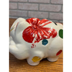 Vintage Shawnee Painted Ceramic Piggy Bank Mid-Century MCM Polka Dots
