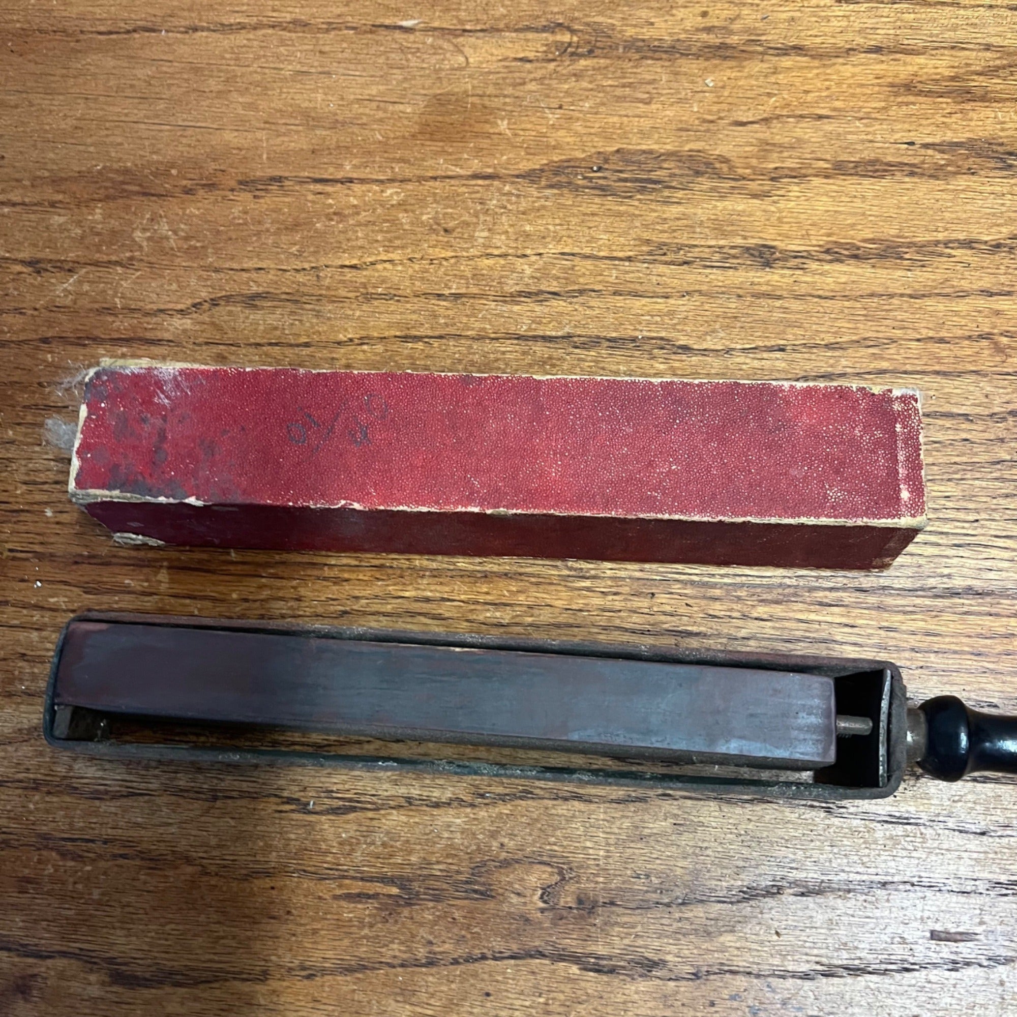 Vintage 1900s J.R. TORREY'S Razor Hone and strop Combination with Sleeve/ Box