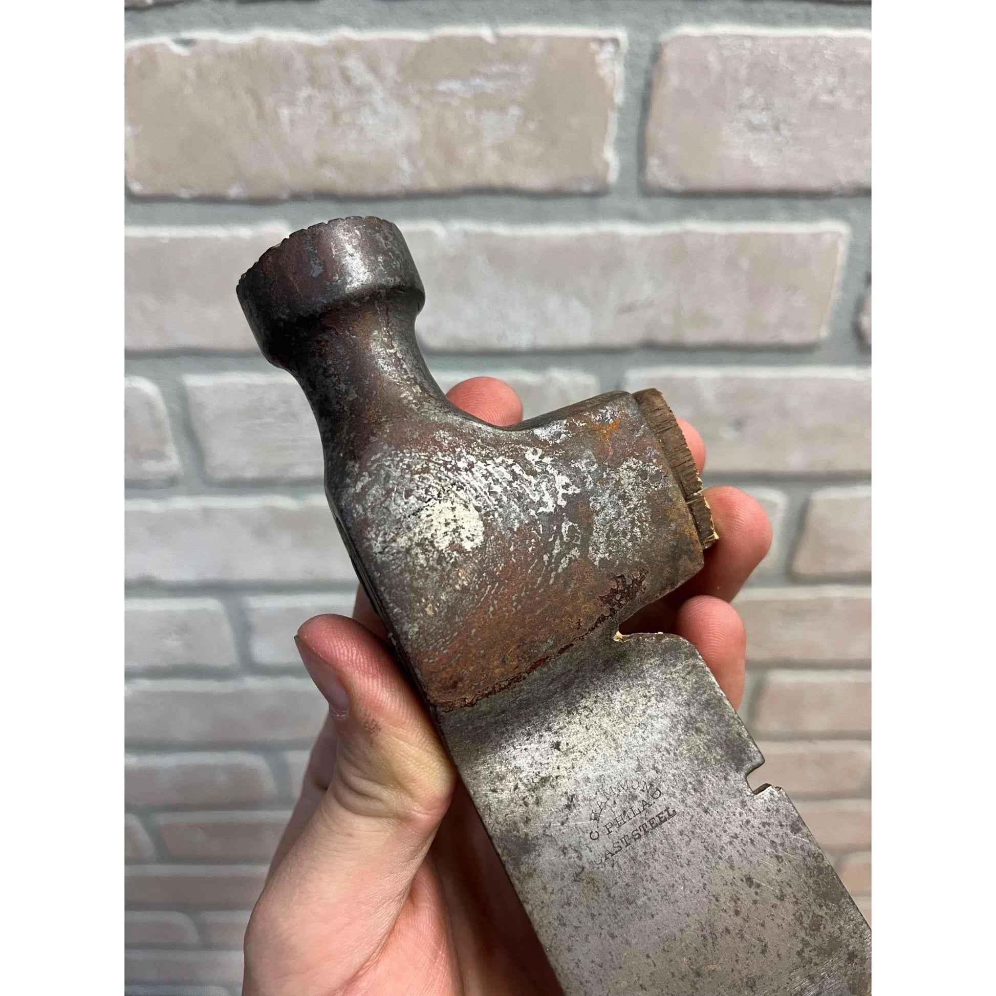 Vintage C. Hammond Philadelphia Single Bit Axe Head 1lb Hammer Lathing Tool